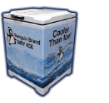 Penguin Brand Dry Ice merchandiser box