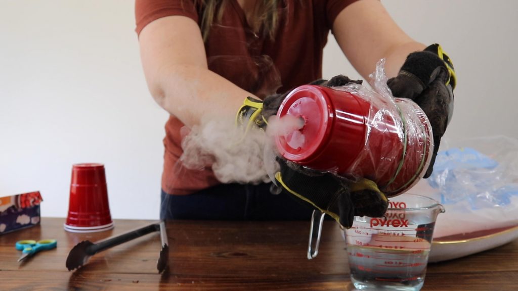 Making Fog Puffs with Dry Ice